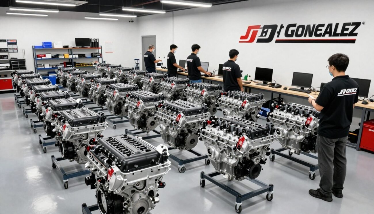 Arthur Gonzalez JDM Engines facility showing inventory of quality JDM engines Arthur Gonzalez JDM Engines facility showing inventory of quality JDM engines