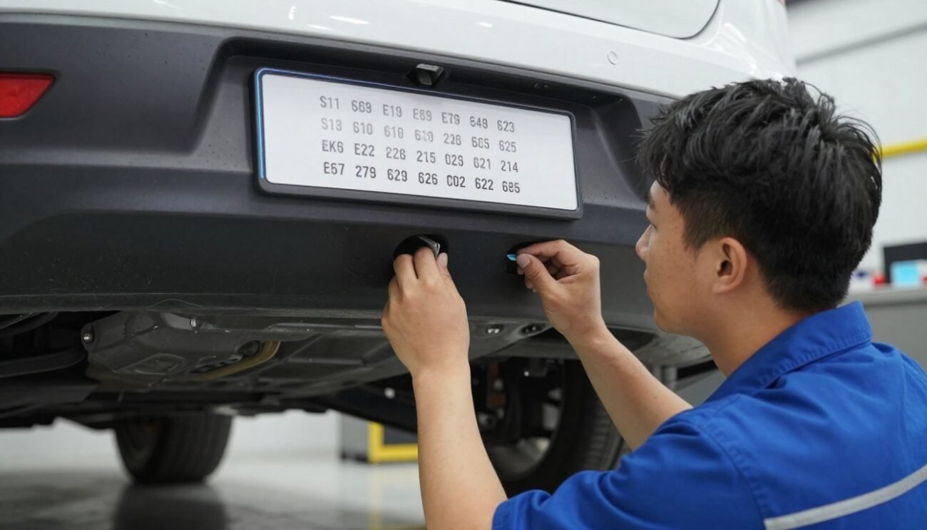 Chassis code identification on a vehicle Chassis code identification on a vehicle