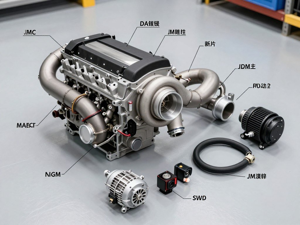 Complete Engine Package with all components labeled showing the comprehensive nature of the package Complete Engine Package with all components labeled showing the comprehensive nature of the package