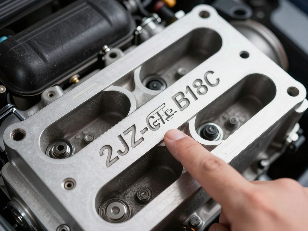 JDM engine code identification on an engine block JDM engine code identification on an engine block