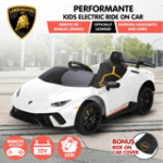 Kahuna Lamborghini 12v Performante Kids Electric Ride On with Remote - White