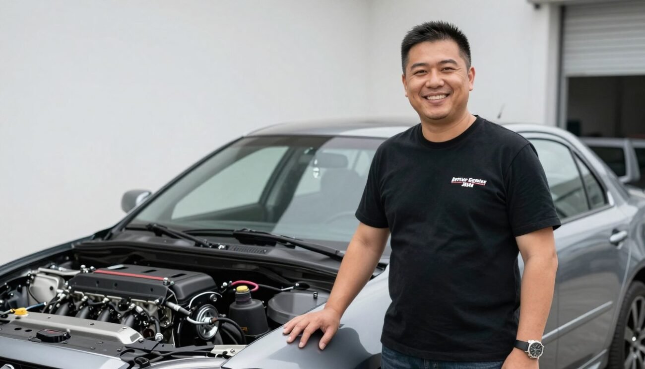 Satisfied customer with their vehicle after installing an engine from Arthur Gonzalez JDM Engines Satisfied customer with their vehicle after installing an engine from Arthur Gonzalez JDM Engines