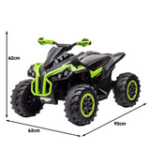 Kahuna GTS99 Kids Electric Ride-On Quad Bike Toy ATV 50W – Green