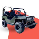 MJM 150cc Petrol Powered Off Road Mini Willy Jeep Replica for Kids and Adults - Green