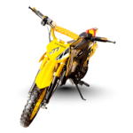 MJM 49cc Petrol Powered 2-Stroke Kids Dirt Bike - Yellow
