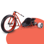 MJM 6.5HP Motorised Huffy Slider Fat Boy Drift Trike for Teens - Red