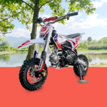 MJM 70cc Petrol Powered 4-Stroke Semi-Auto Kids Dirt Bike - Red