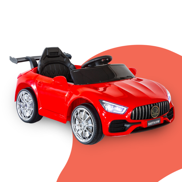 New Aim 12v Mercedes Benz-Inspired Kids Electric Ride On Car with Remote - Red